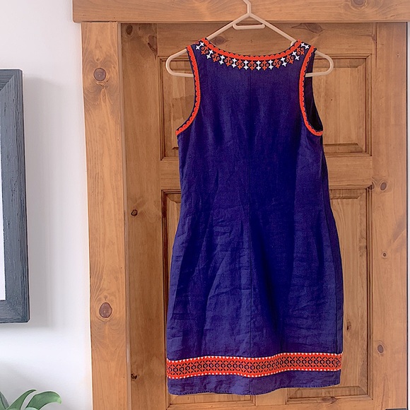 NWOT Hatley blue cotton dress with embroidery size XS - Picture 3 of 12